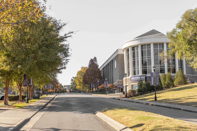 The Trevecca campus decorated for homecoming